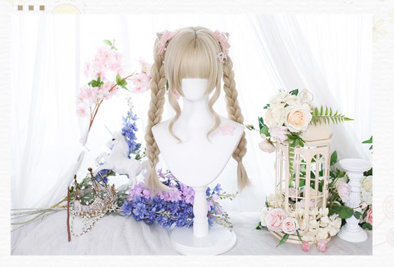 Dalao Home - Princess Lolita Blonde Wig with Ponytails 44257:800511