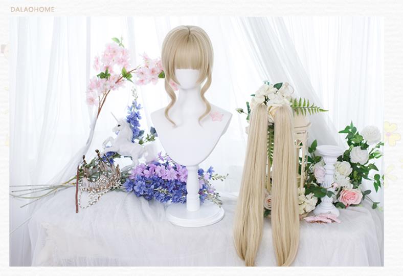 Dalao Home - Princess Lolita Blonde Wig with Ponytails 44257:800512