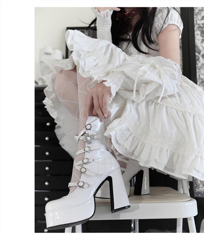 (Buyforme) Pure Tea For Dream~Cross Buckle Punk Lolita Shoes 6870:74010