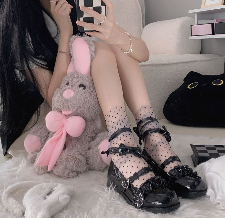 Sheep Puff - Kawaii Lolita Shoes Multicolors 6564:127170