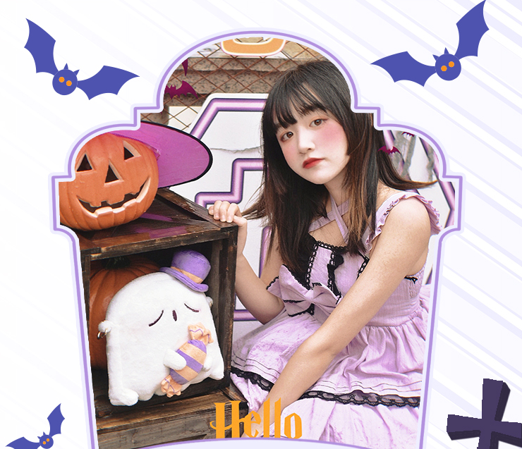 DRDR - Kawaii Lolita Ghost White Plush Bag