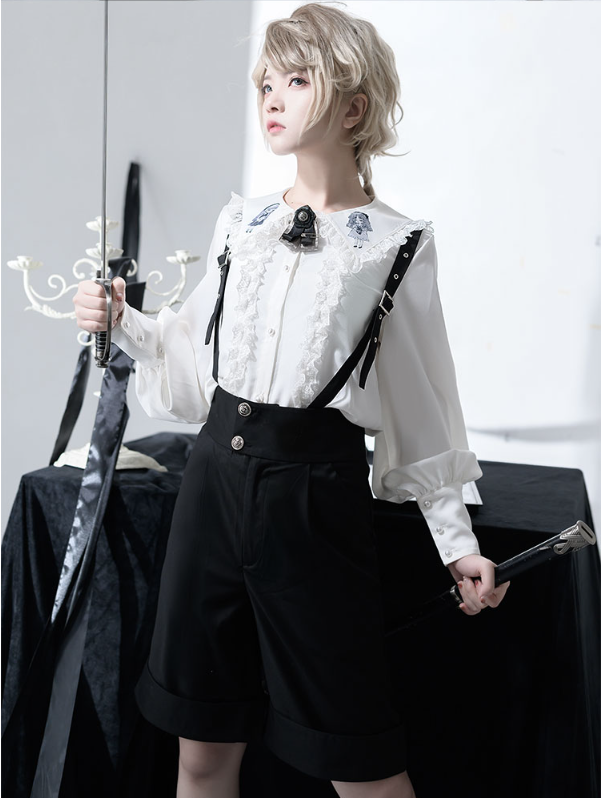 CastleToo~Corroding the Heart~Kodona Fashion Brolita Ouji Prince Shirt Suspenders S suspender trousers 