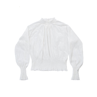 Sing a lullaby for you~Romeo~Prince Sleeve Pure White Lolita Blouse   