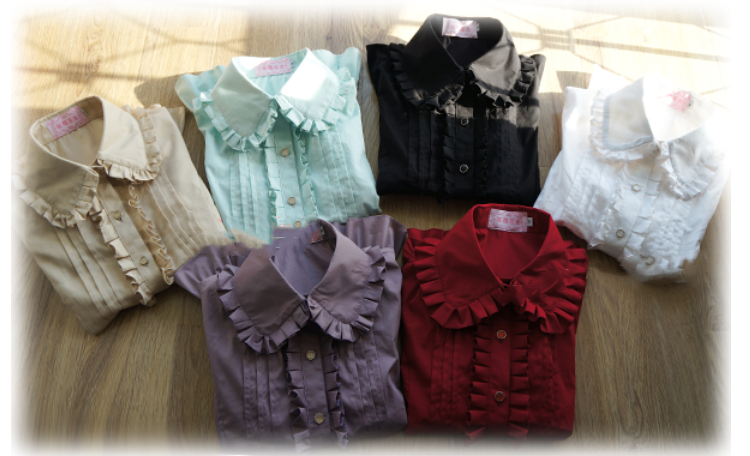 Strawberry Witch - Multicolors Short Sleeve Cotton Lolita Blouse (L M S XL / black) 438:61925