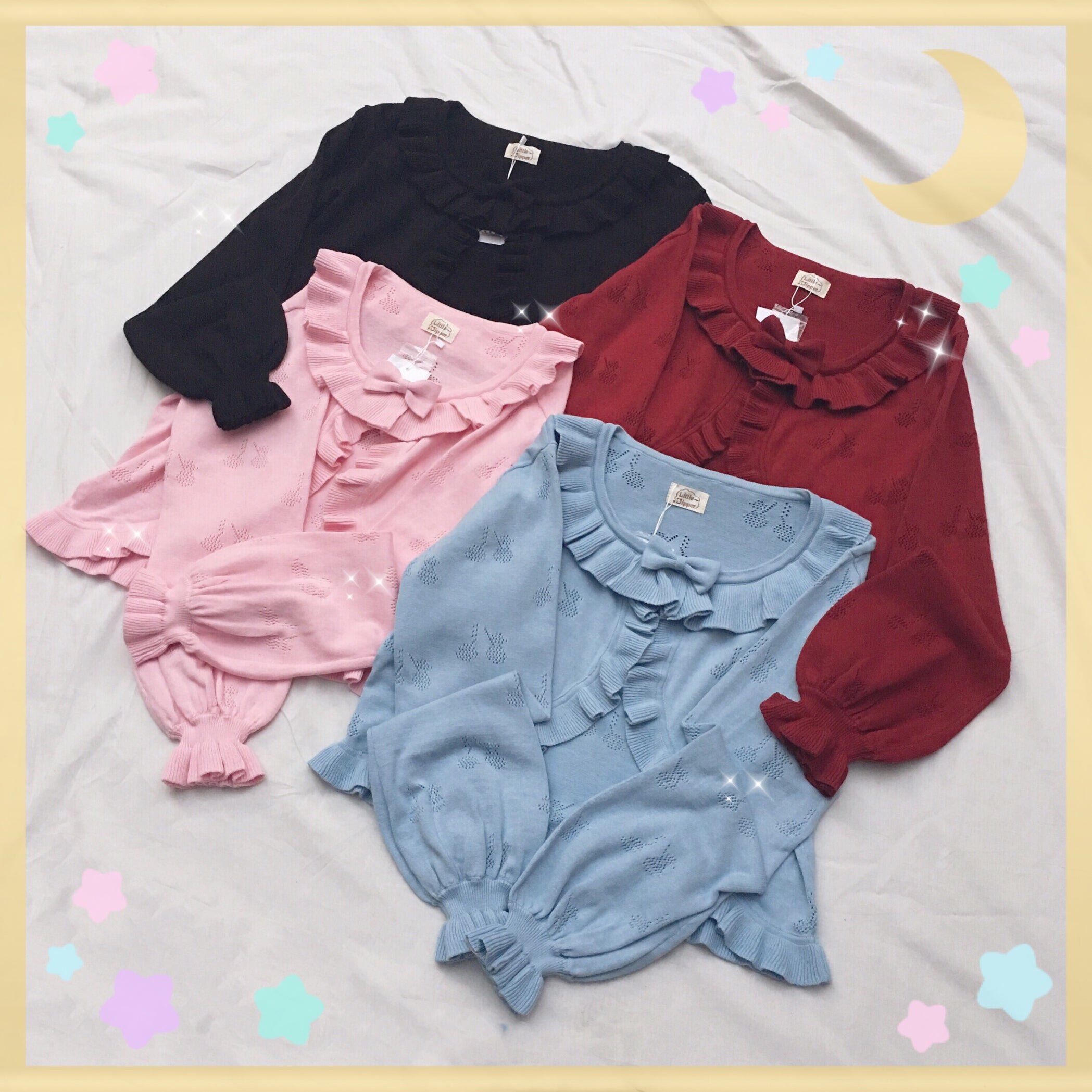 Little Dipper - Sweet Lolita Coat Long-sleeved Cotton Cardigan 4470:11145