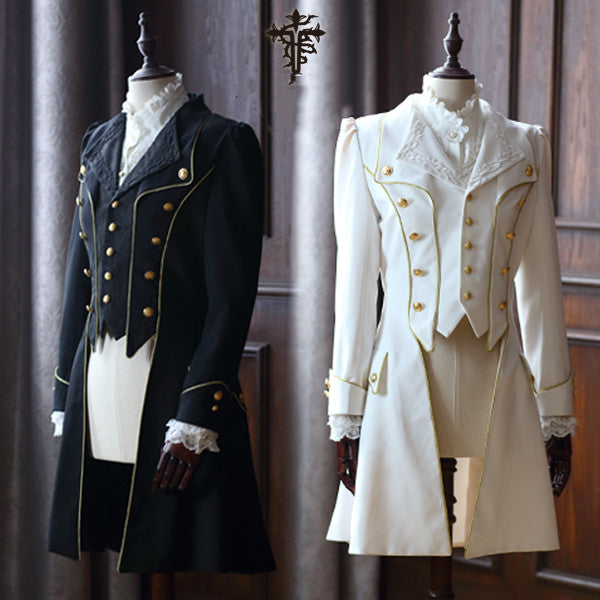 Immortal Thorn~Forever Rose~Ouji Lolita Coat Prince Handsome Wind Coat 4396:12125