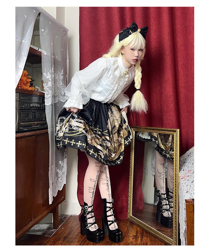 (Buyforme) Pure Tea For Dream~Cross Buckle Punk Lolita Shoes 6870:74036