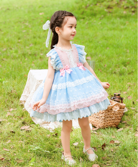 Kid Lolita Light blue Puffy JSK Dress 80cm  