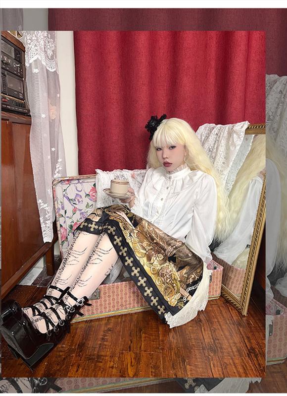 (Buyforme) Pure Tea For Dream~Cross Buckle Punk Lolita Shoes 6870:74040