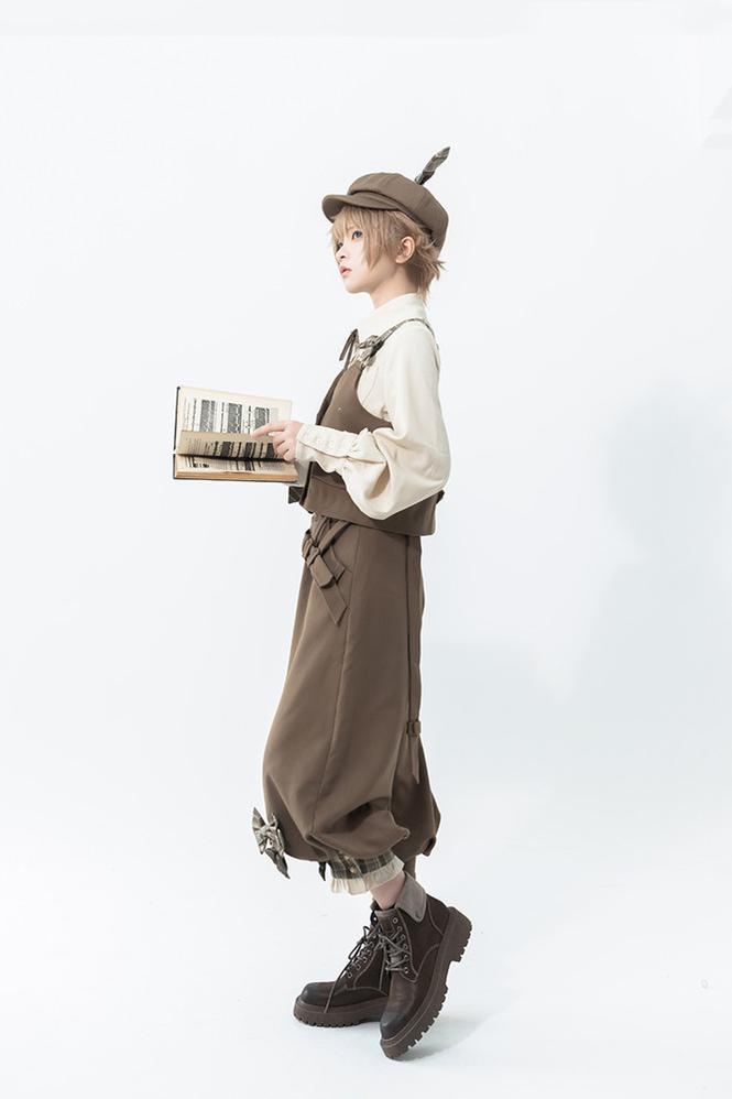 Princess Chronicles - Secret Morning Post - Coffee Retro Ouji Lolita Vest Set 6744:73682