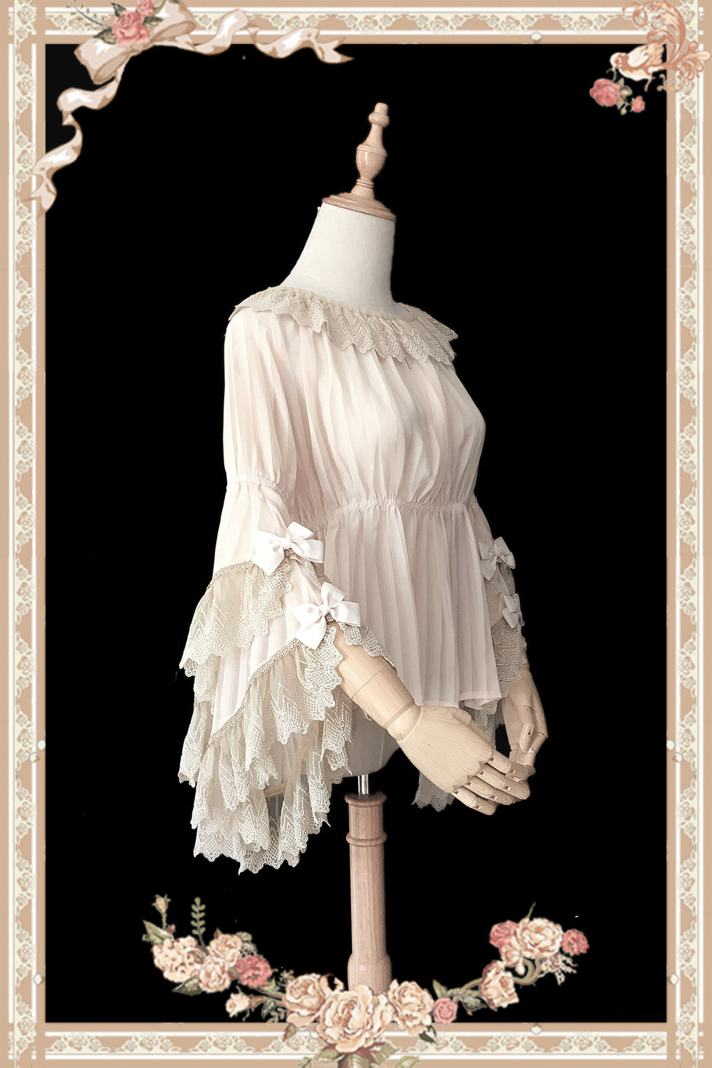 Infanta - Party in Fairy Tale Town - Princess Sleeves Lolita Blouse One Size apricot