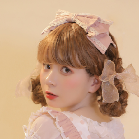 Eieyomi-Sweet Japanese Style Lolita KC Multicolors One Size BoBo Milk Coffee-pink