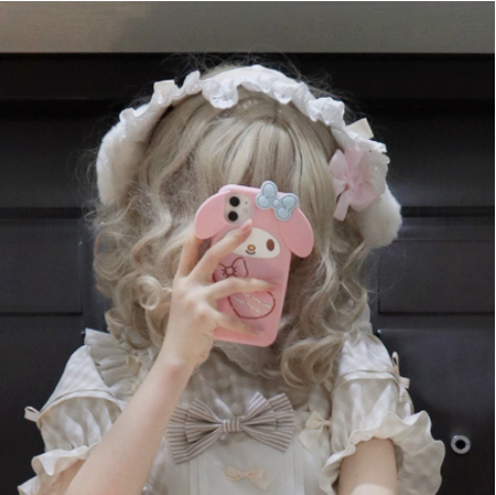 Sweet Japanese Style Lolita Headwear Multicolors One Size Alice bunny-apricot