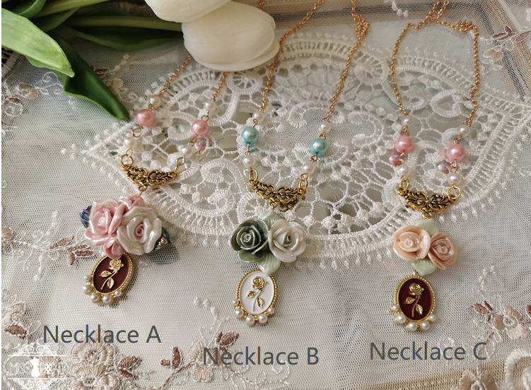 Miss Point - Elegant Lolita Head Accessory necklace A