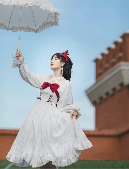With PUJI - Romantic Dating - Halter Neckline Lolita OP Dress