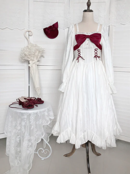 With PUJI - Romantic Dating - Halter Neckline Lolita OP Dress