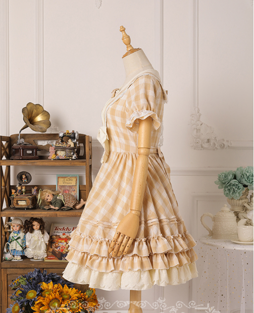 Tartan Sailor Lolita OP Dress