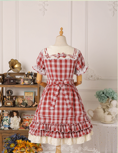 Tartan Sailor Lolita OP Dress