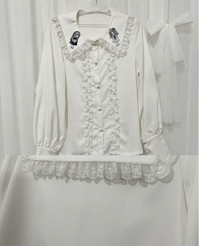 CastleToo~Corroding the Heart~Kodona Fashion Brolita Ouji Prince Shirt Suspenders S white shirt 