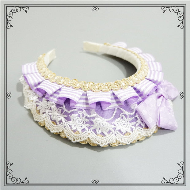 Foxcherry-Sweet Lolita Striped Maid Headdress Multicolors 4506:10507