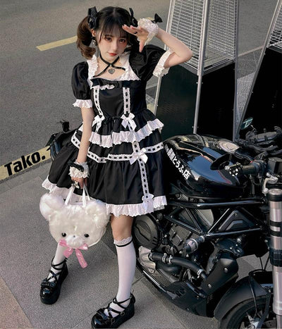 (Buy for me)Sheep Puff~ Sweet Lolita Bow Platform Shoes Multicolors   
