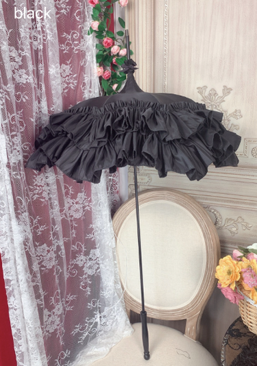 Vintage Luxurious European Style Wedding Lolita Parasol Multicolors pagoda-shape parasol black 