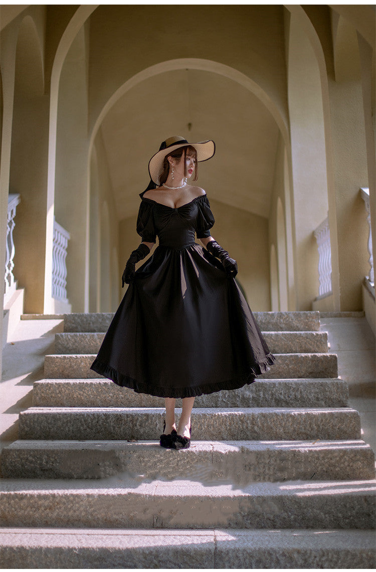 Beleganty~Miss Rebecca~Pure Color Elegant Lolita OP Dress 204:65489