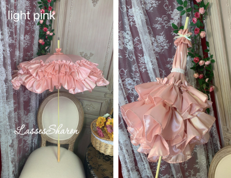 Vintage Luxurious European Style Wedding Lolita Parasol Multicolors pagoda-shape parasol light pink 
