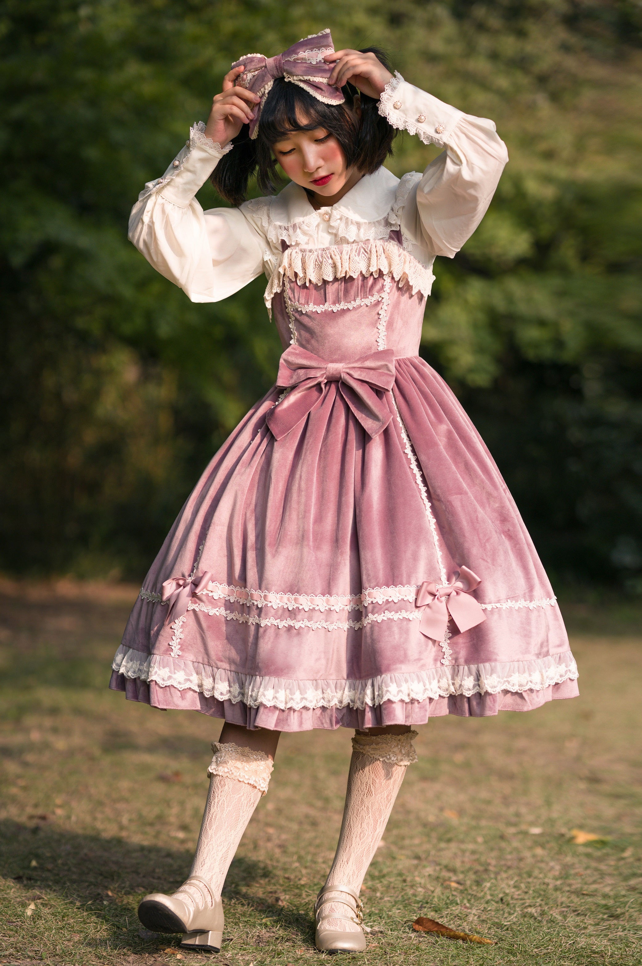 Infanta~Honey Sugar~Pure Velvet Lolita JSK Dress 4566:9675