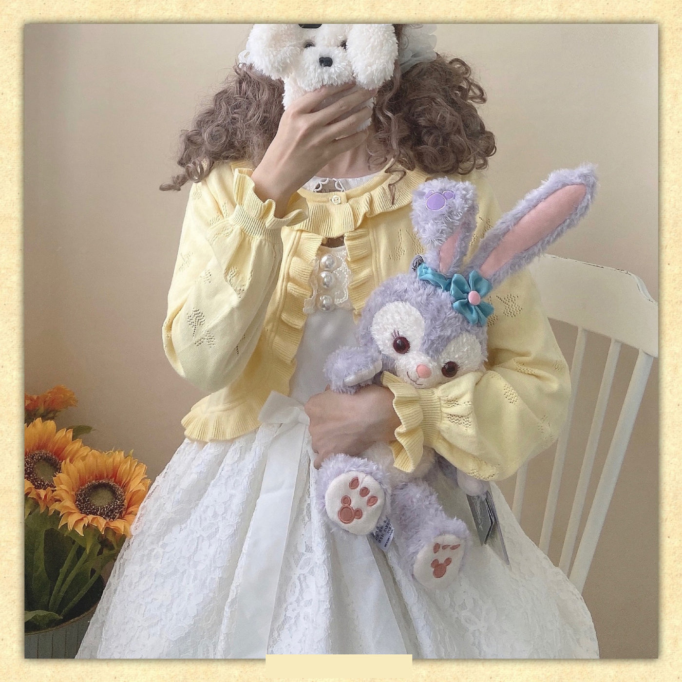 Little Dipper~Sweet Lolita Coat Long-sleeved Cotton Cardigan small chicken yellow 