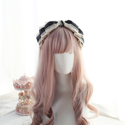 Xiaogui~Japanese Lace KC Multi Color Sweet Lolita Headdress free size black 