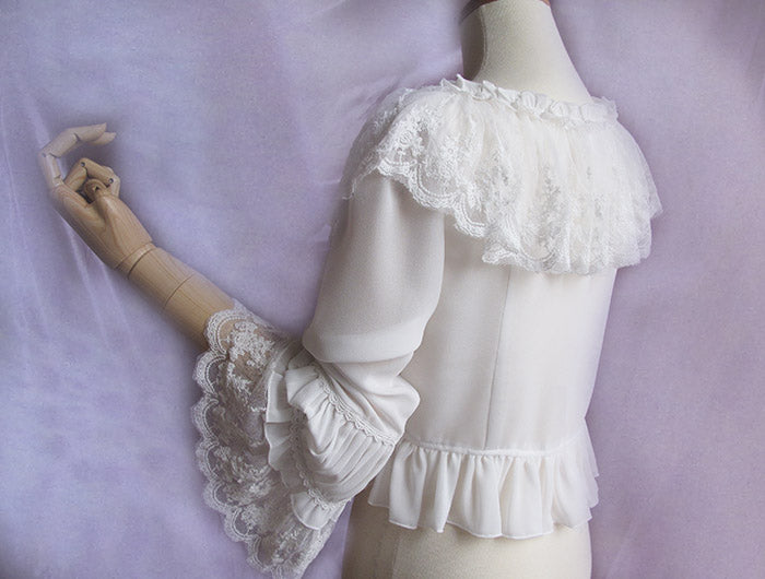 Yilia - Sweet Shell Lolita Chiffon Blouse