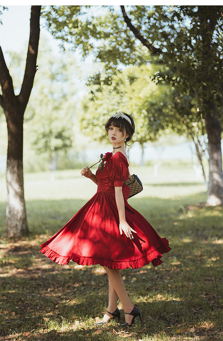 Beleganty~Miss Rebecca~Pure Color Elegant Lolita OP Dress 204:65499