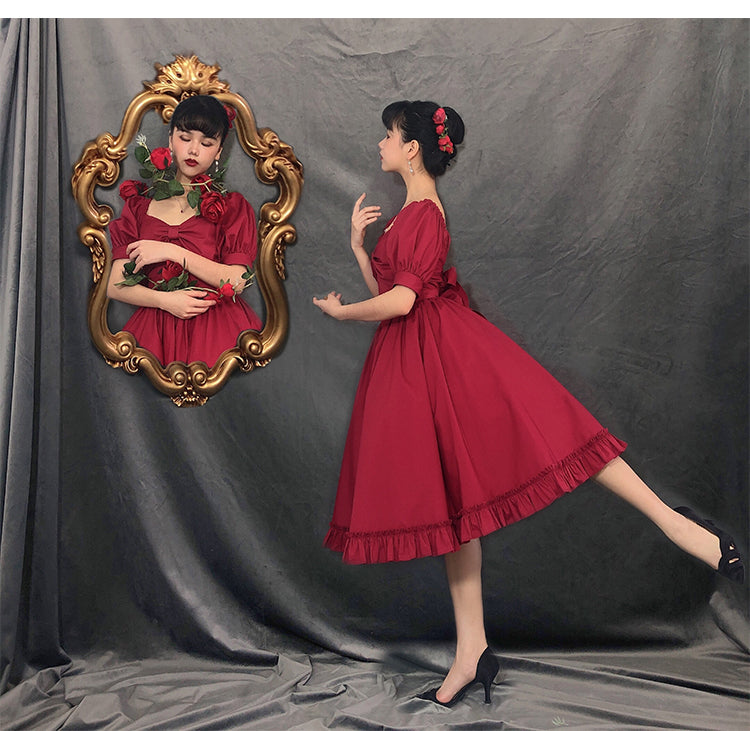 Beleganty~Miss Rebecca~Pure Color Elegant Lolita OP Dress 204:65505
