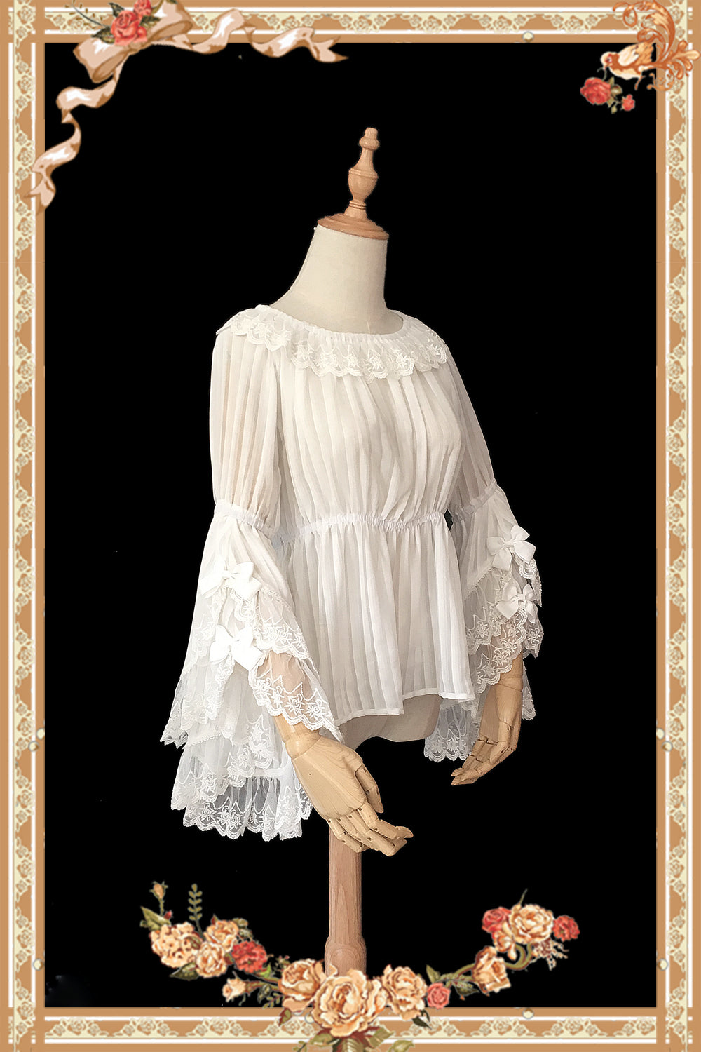 Infanta - Party in Fairy Tale Town - Princess Sleeves Lolita Blouse One Size white