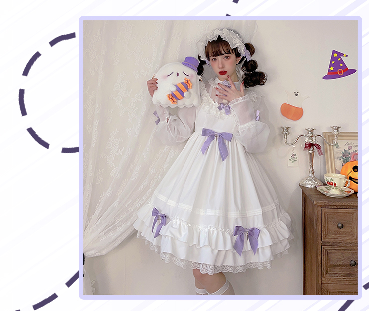 DRDR - Kawaii Lolita Ghost White Plush Bag