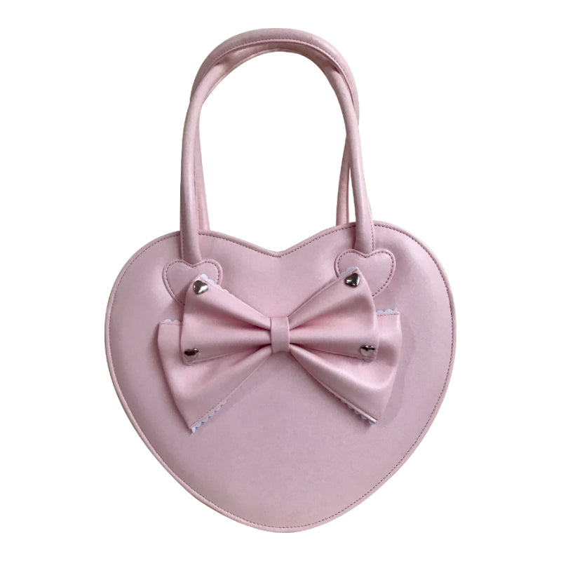 Loris - Multicolors Sweet Lolita Bag, Heart Shape pink