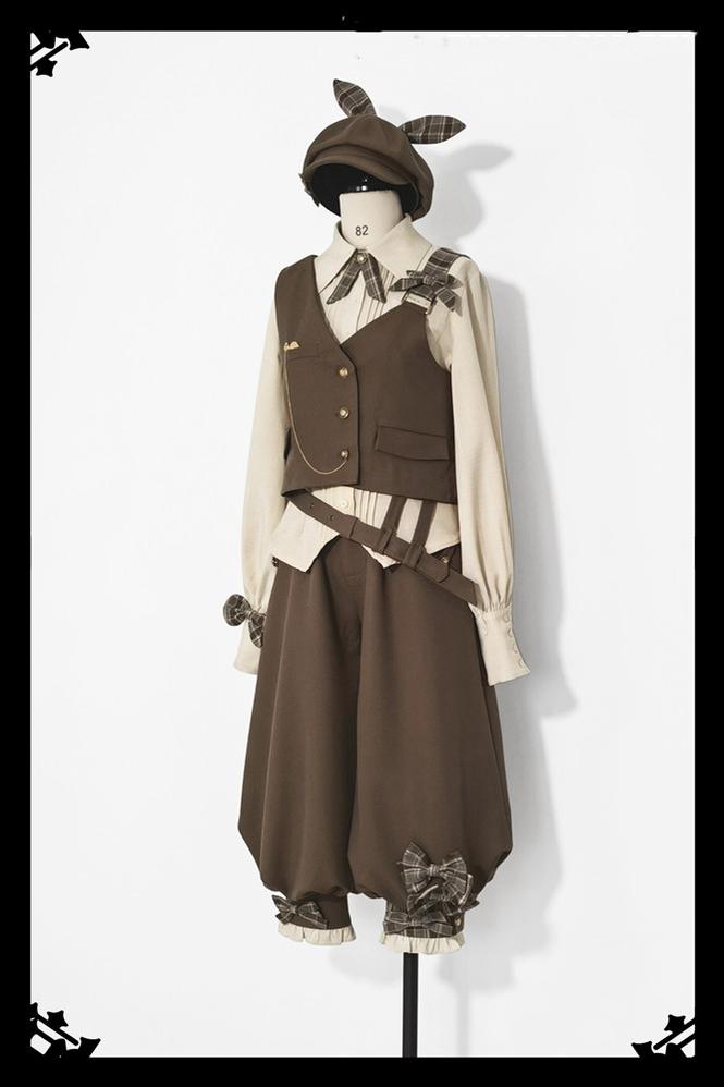 Princess Chronicles - Secret Morning Post - Coffee Retro Ouji Lolita Vest Set 6744:73662