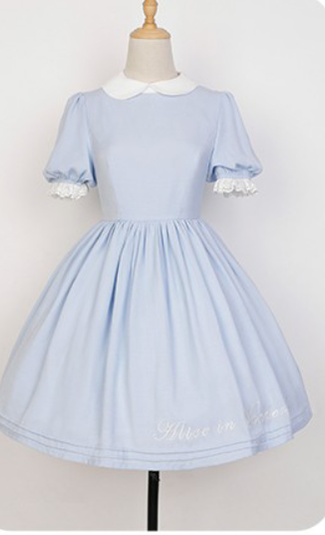Letters from Unknown Star~Sweet Alice~Short Sleeves Maid Lolita OP 11506:129722