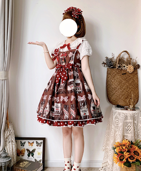 Confession Balloon - Sweet Lolita Chocolate Kawaii Daily Lolita JSK brown chocolate S