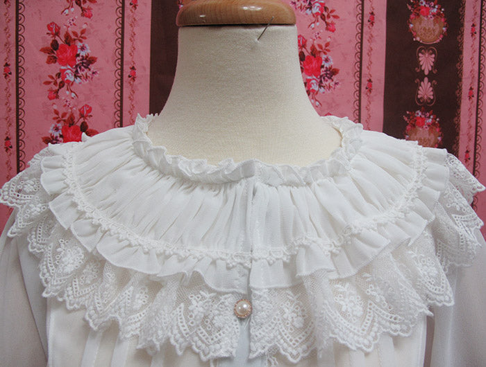 Yilia~Retro Lolita Shirt Princess Long Sleeve Lolita Blouse   