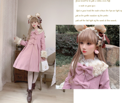 Unideer - Casual Lolita Winter Wool Down Coat Multicolors 8538:93676
