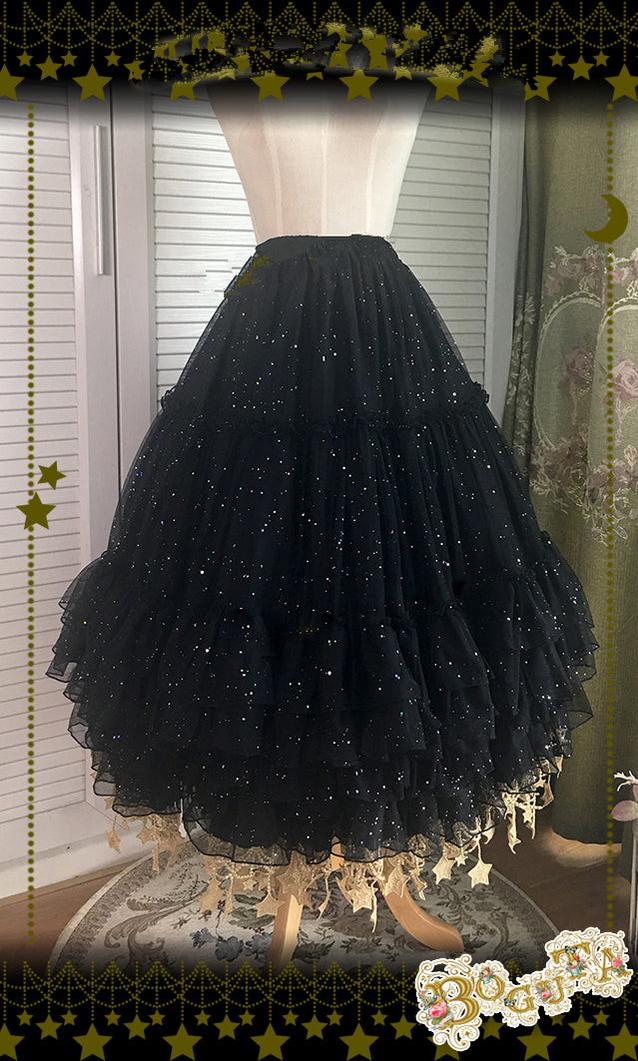 Boguta ~ Starry Night~60/70/80cm A-line Lolita Petticoat length 70cm black 