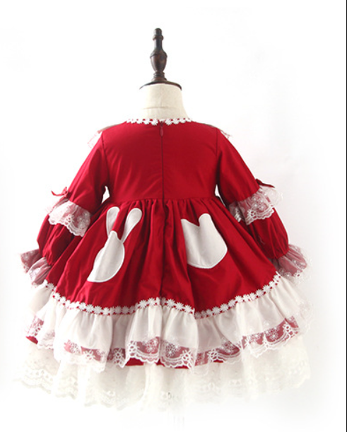 Sweet Kid Lolita Red Princess Dress 120cm red 
