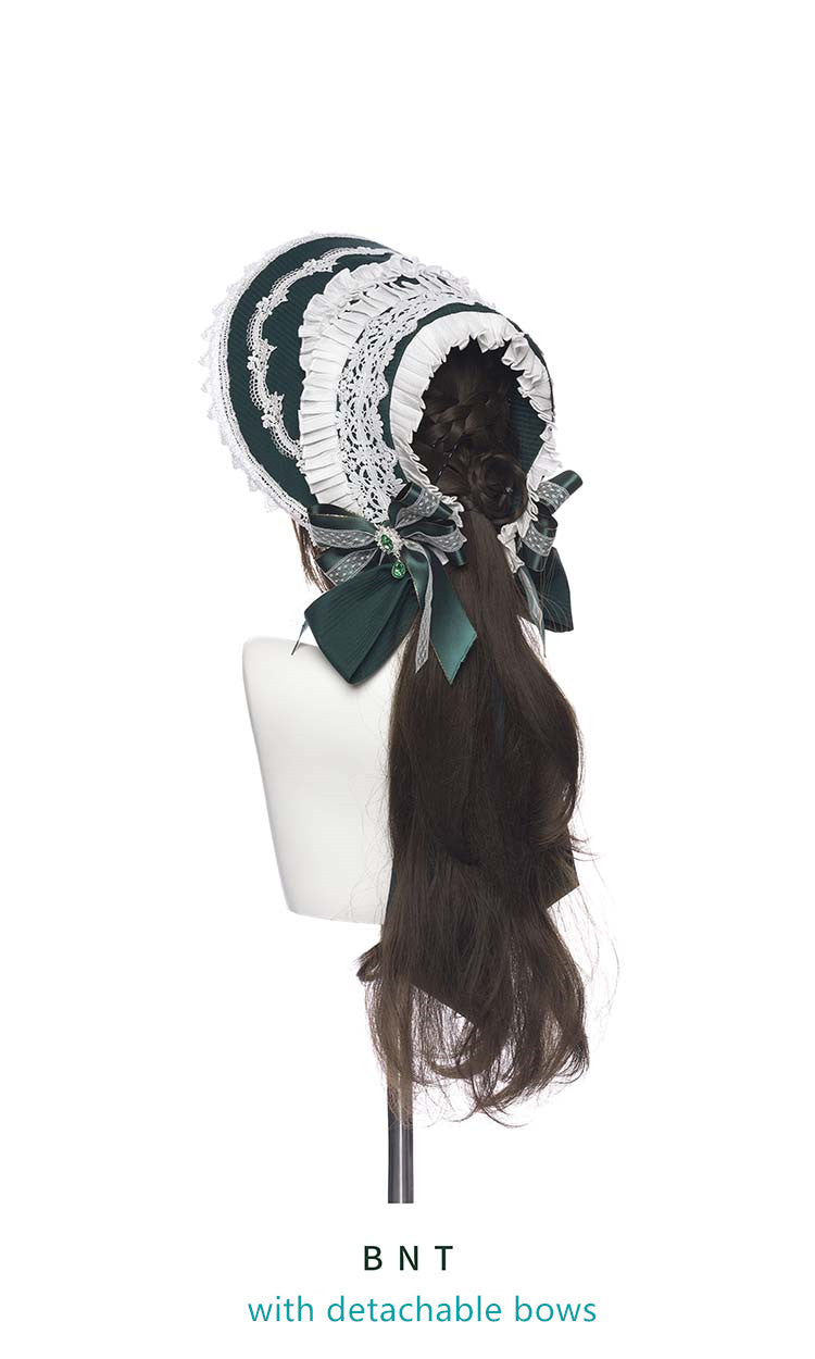 Youpairui~Lobnya~Gothic Nun Lolita Green OP Dress Set 2410:37291