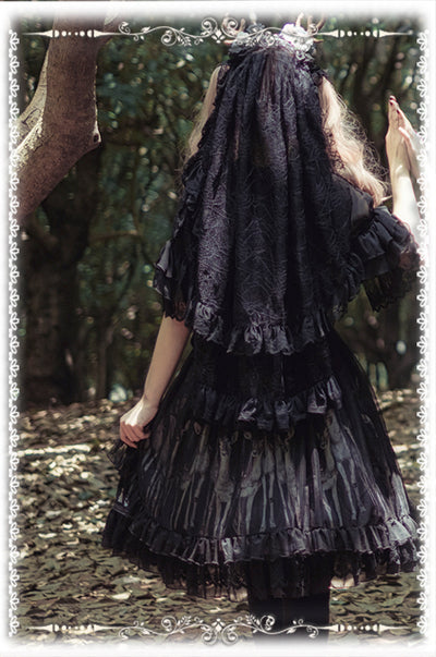 Infanta~Gothic Lolita Vail Double-layer Lace Headdress   