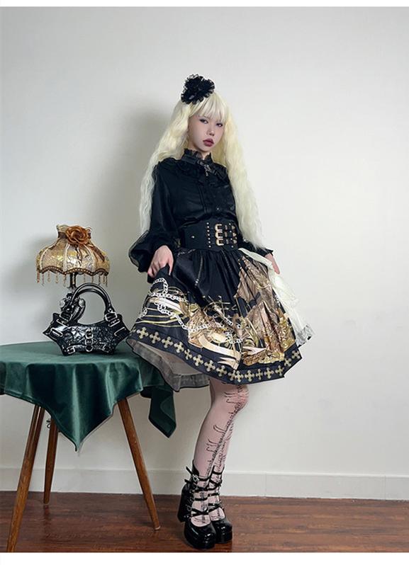 (Buyforme) Pure Tea For Dream~Cross Buckle Punk Lolita Shoes 6870:74038