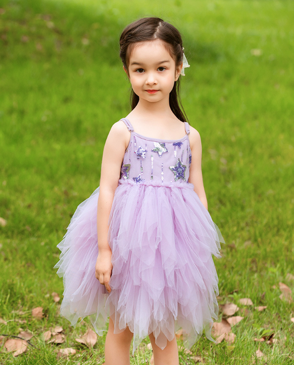 Sweet Kid Lolita Purple Princess Ballet Mesh JSK   