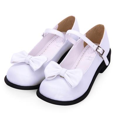 Angelic Imprint - Sweet Lolita Round-tow Lolita Shoes Multicolors 34 white