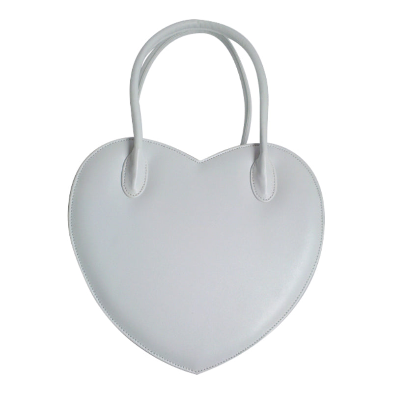 Loris~Sweet Heart Shape Lolita Handbag free size white 